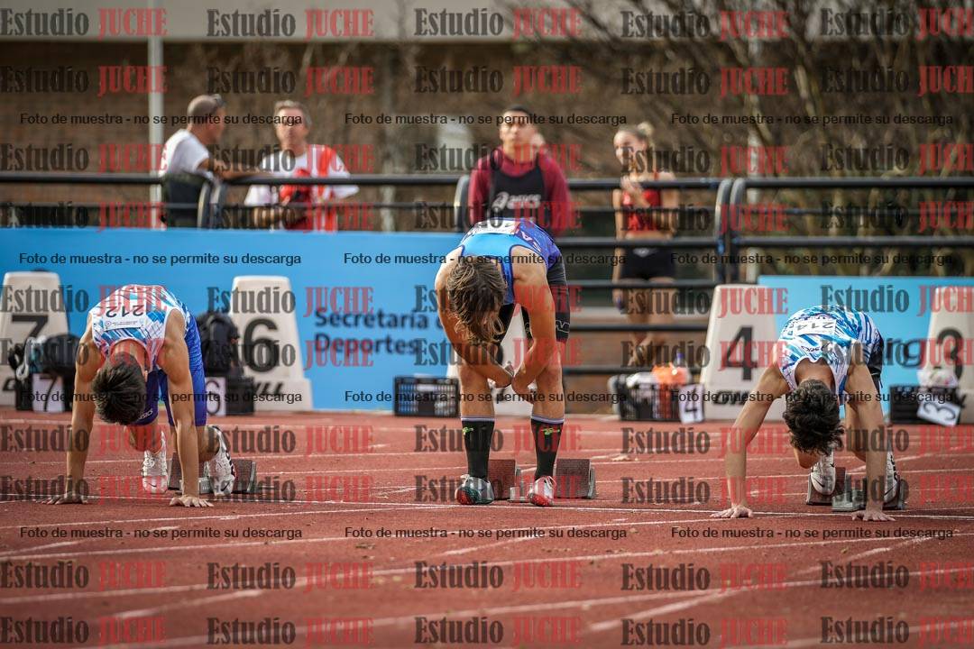 Fotos de los 100 m llanos de varones - FINAL