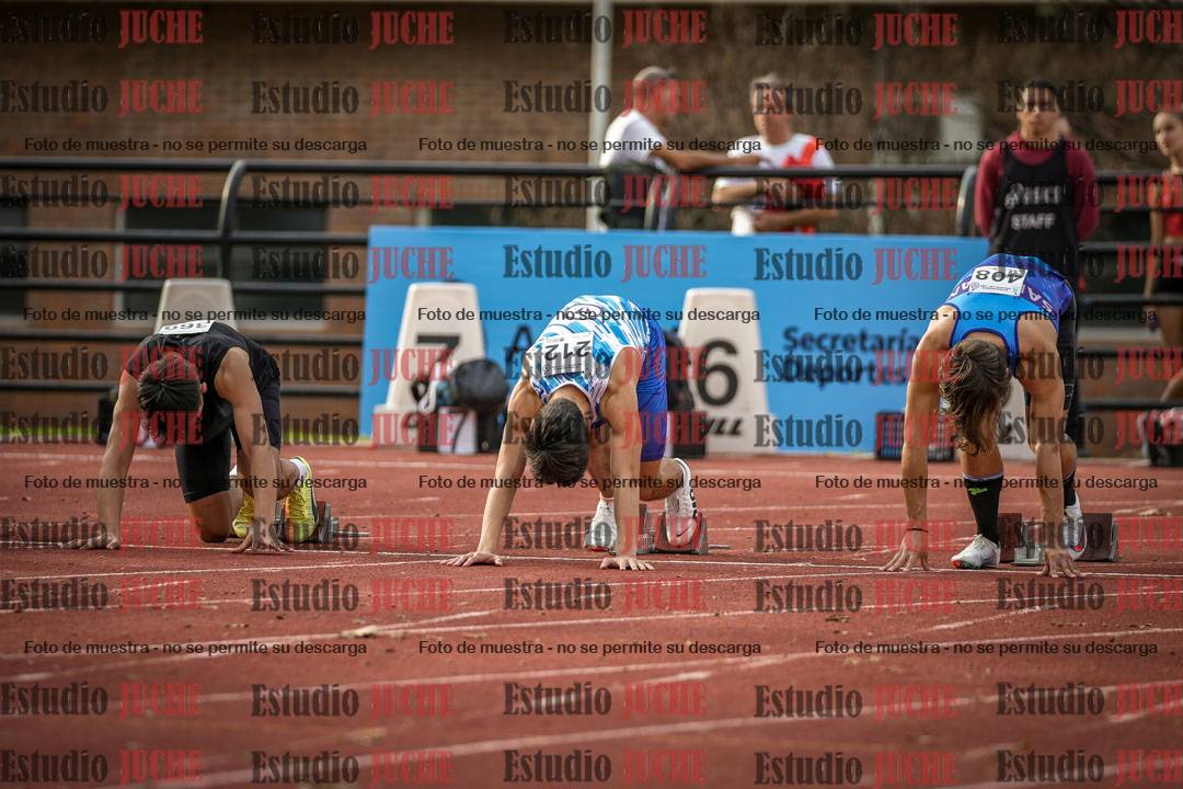Fotos de los 100 m llanos de varones - FINAL