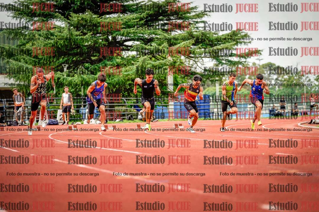 Fotos de los 100 m llanos de varones - FINAL