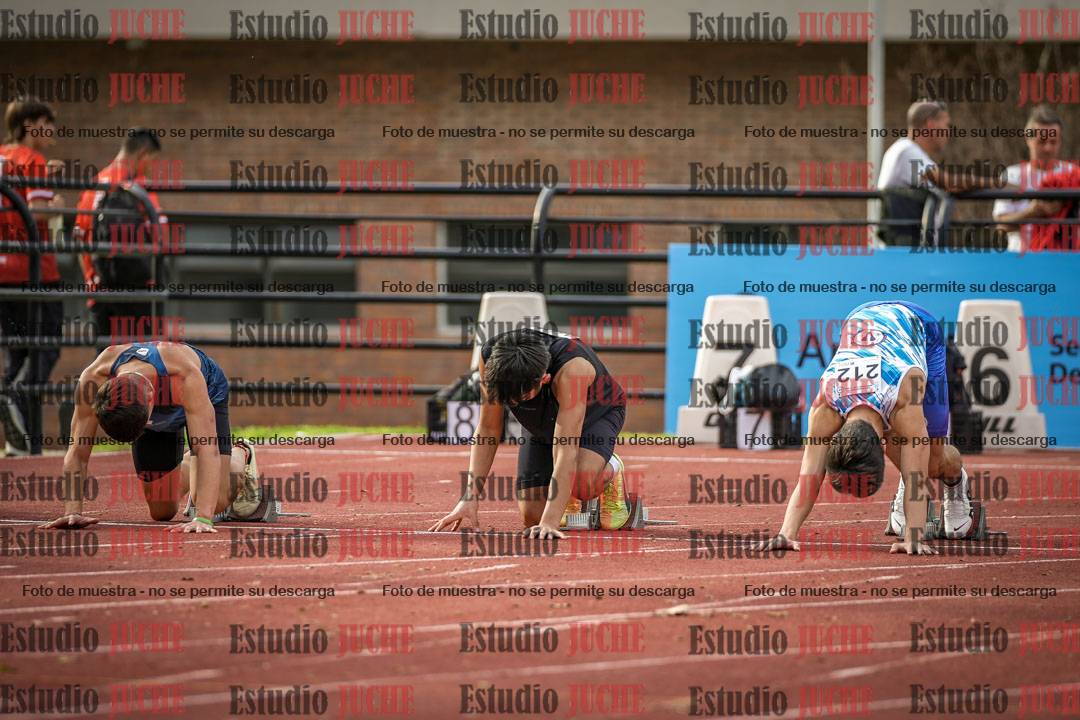 Fotos de los 100 m llanos de varones - FINAL