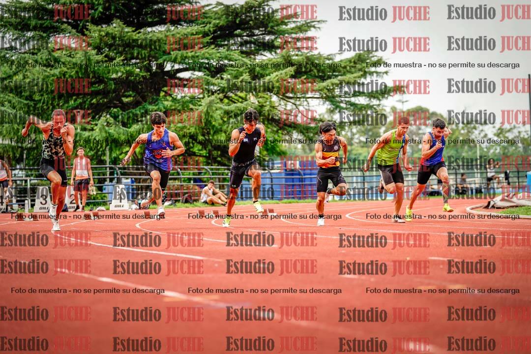 Fotos de los 100 m llanos de varones - FINAL