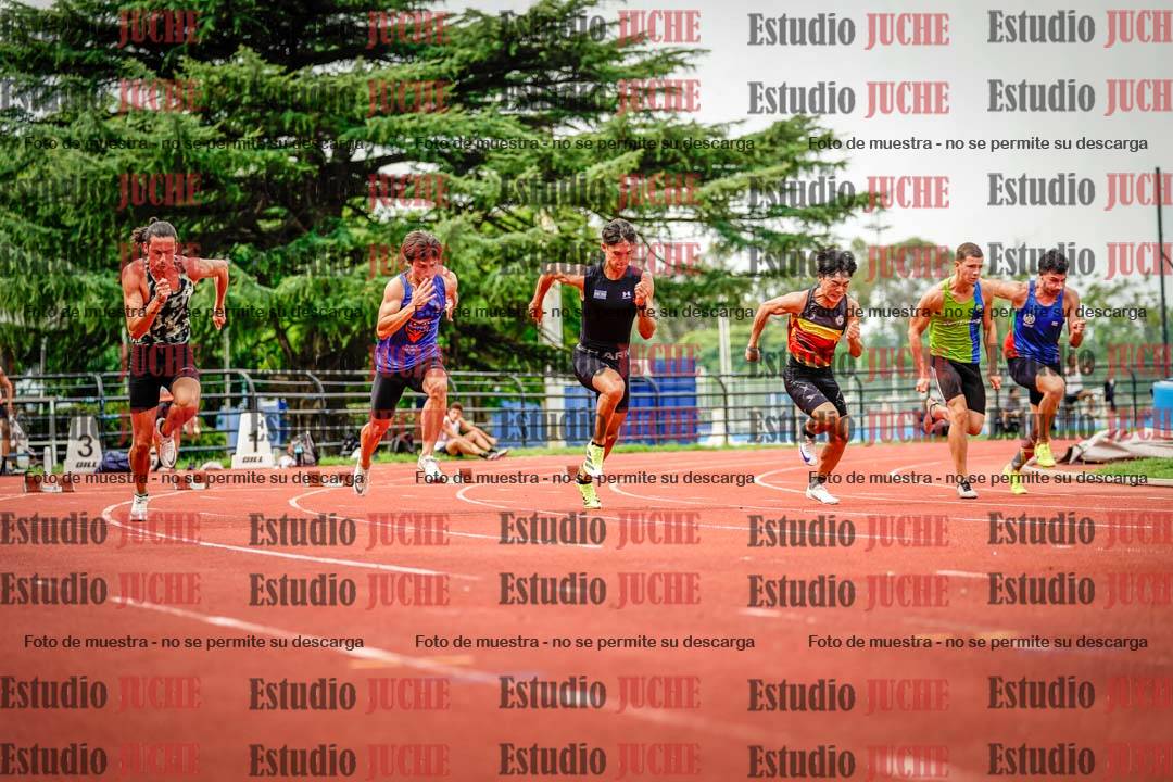 Fotos de los 100 m llanos de varones - FINAL