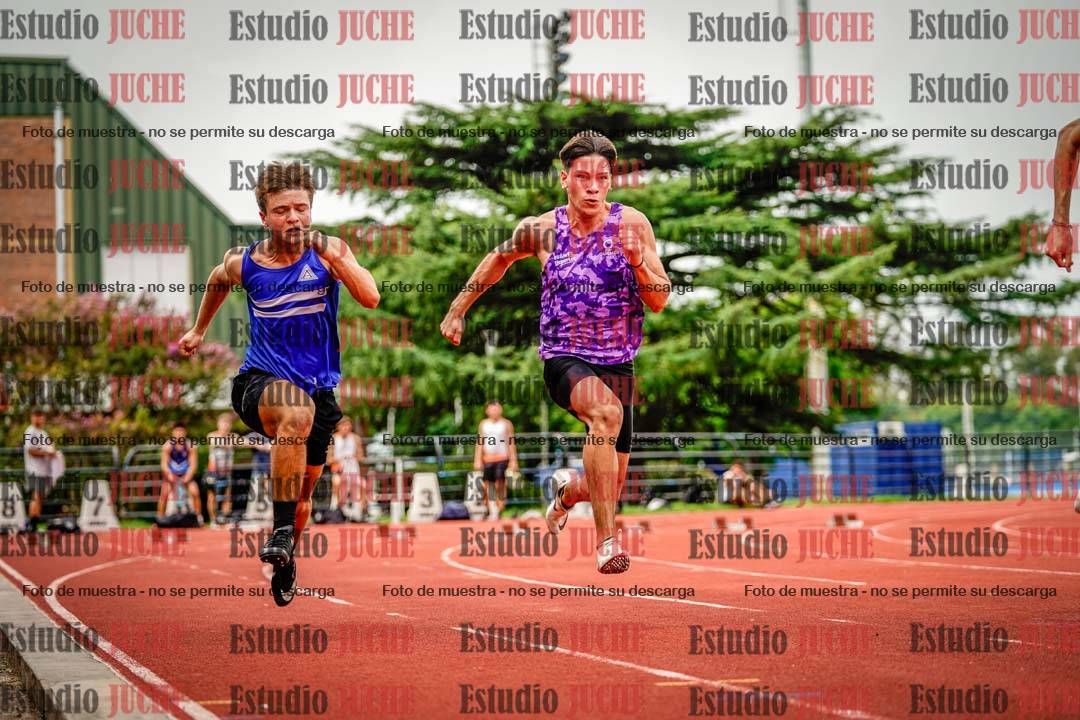 Fotos de los 100 m llanos de varones - FINAL