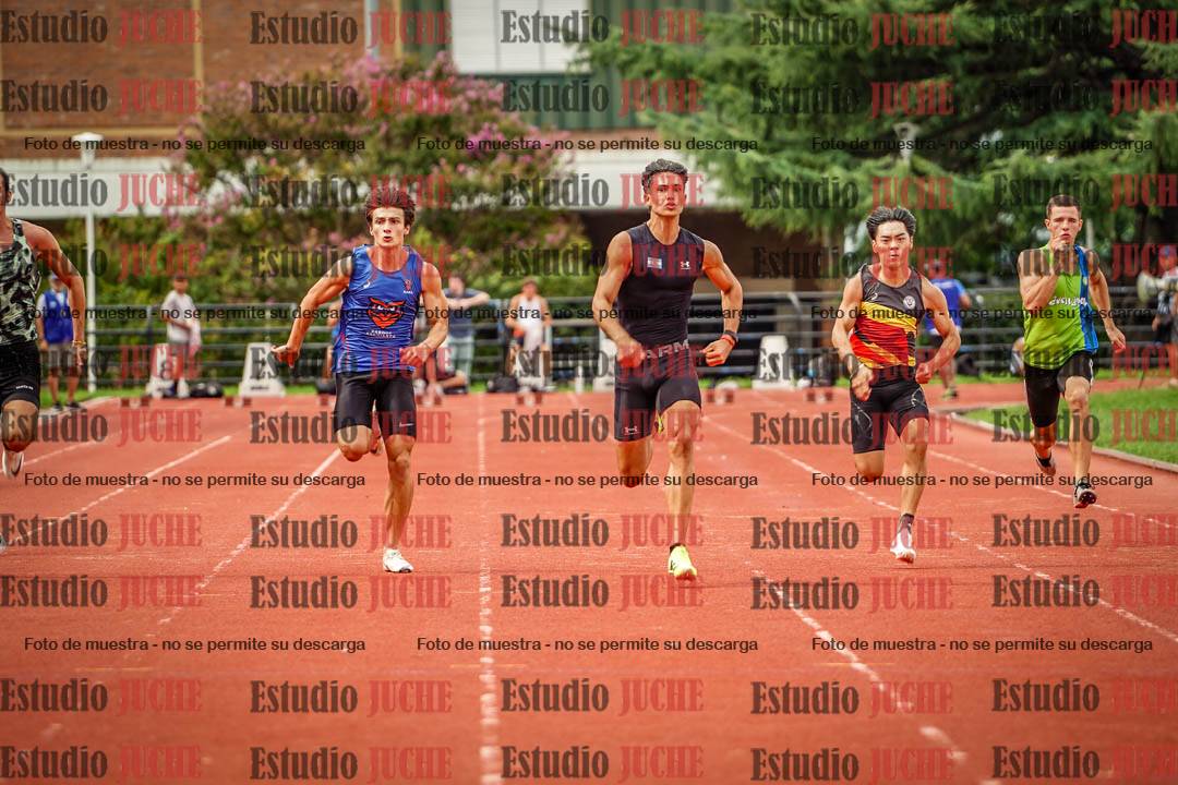 Fotos de los 100 m llanos de varones - FINAL