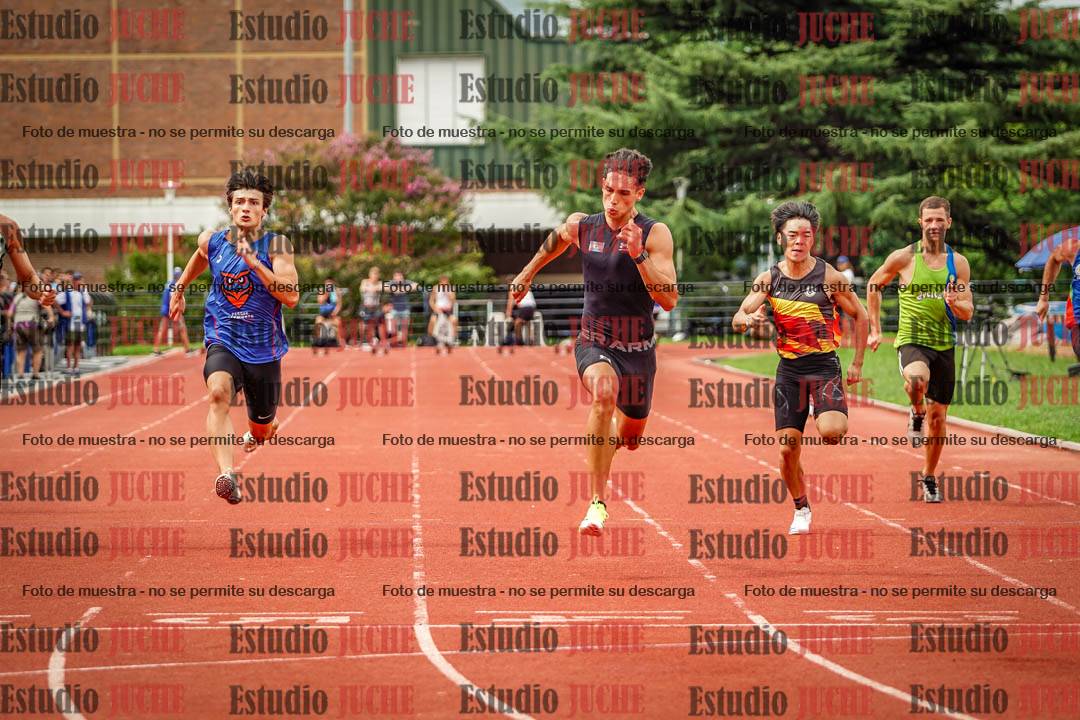 Fotos de los 100 m llanos de varones - FINAL