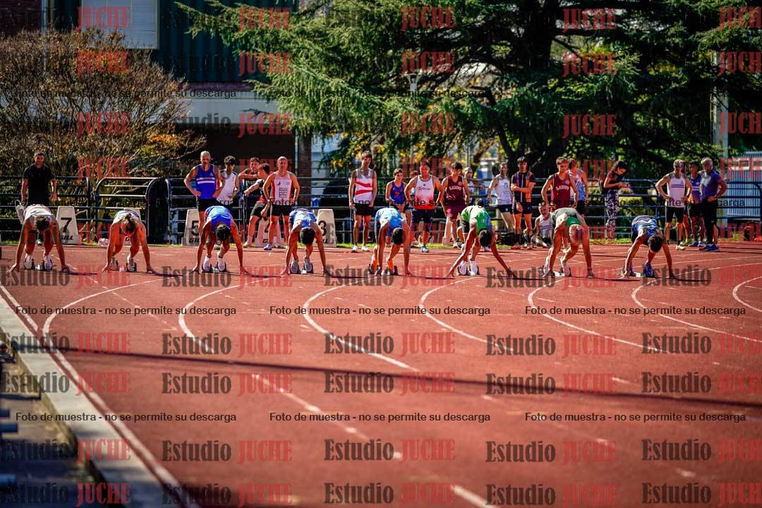 Fotos de los 100 m llanos de varones