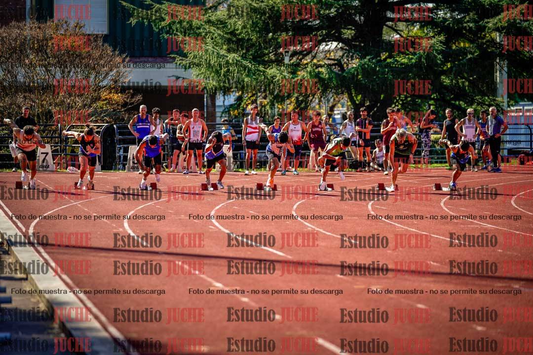 Fotos de los 100 m llanos de varones