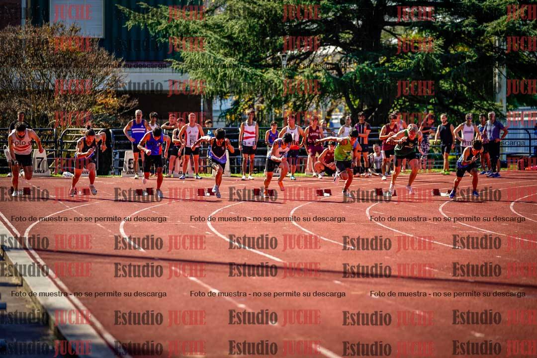 Fotos de los 100 m llanos de varones