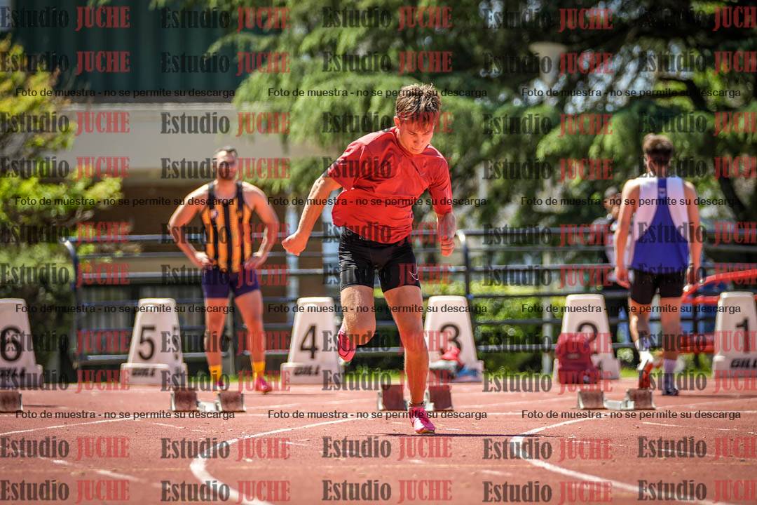 Fotos de los 100 m llanos de varones