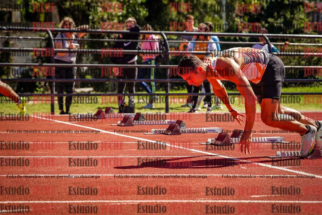 Fotos de los 100 m llanos de varones