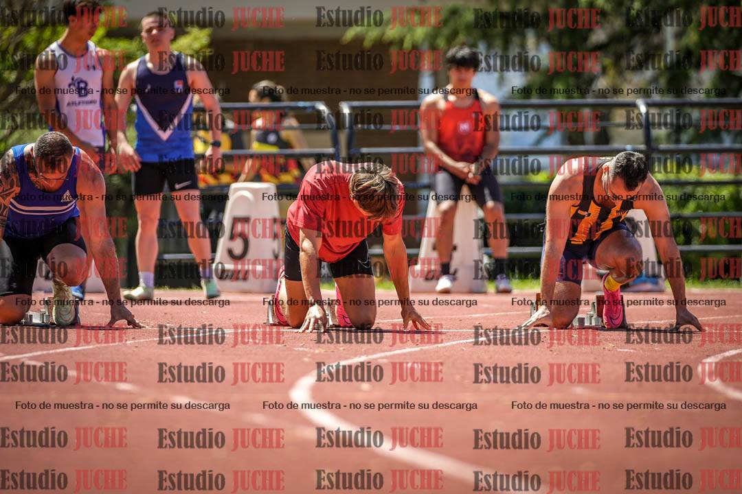 Fotos de los 100 m llanos de varones