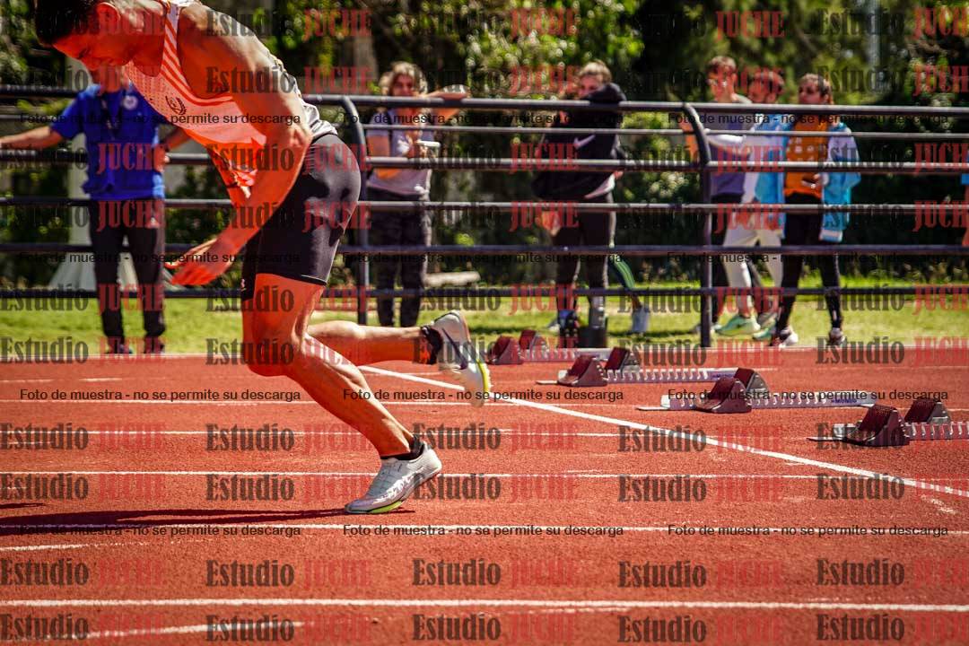Fotos de los 100 m llanos de varones