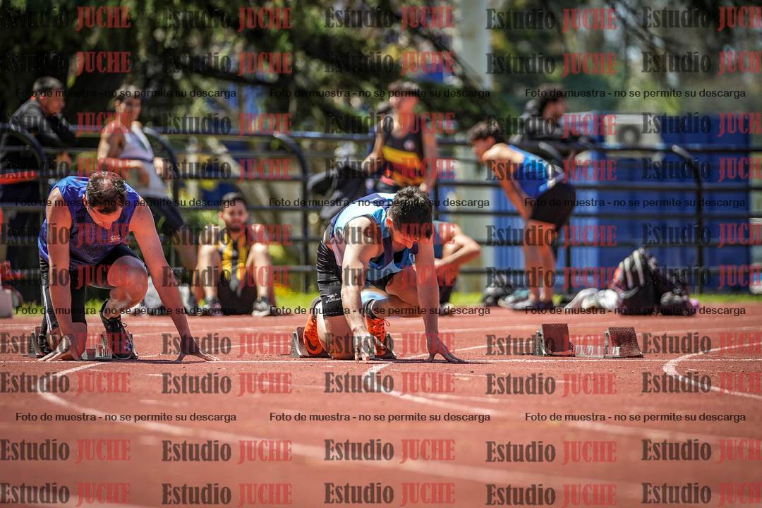 Fotos de los 100 m llanos de varones