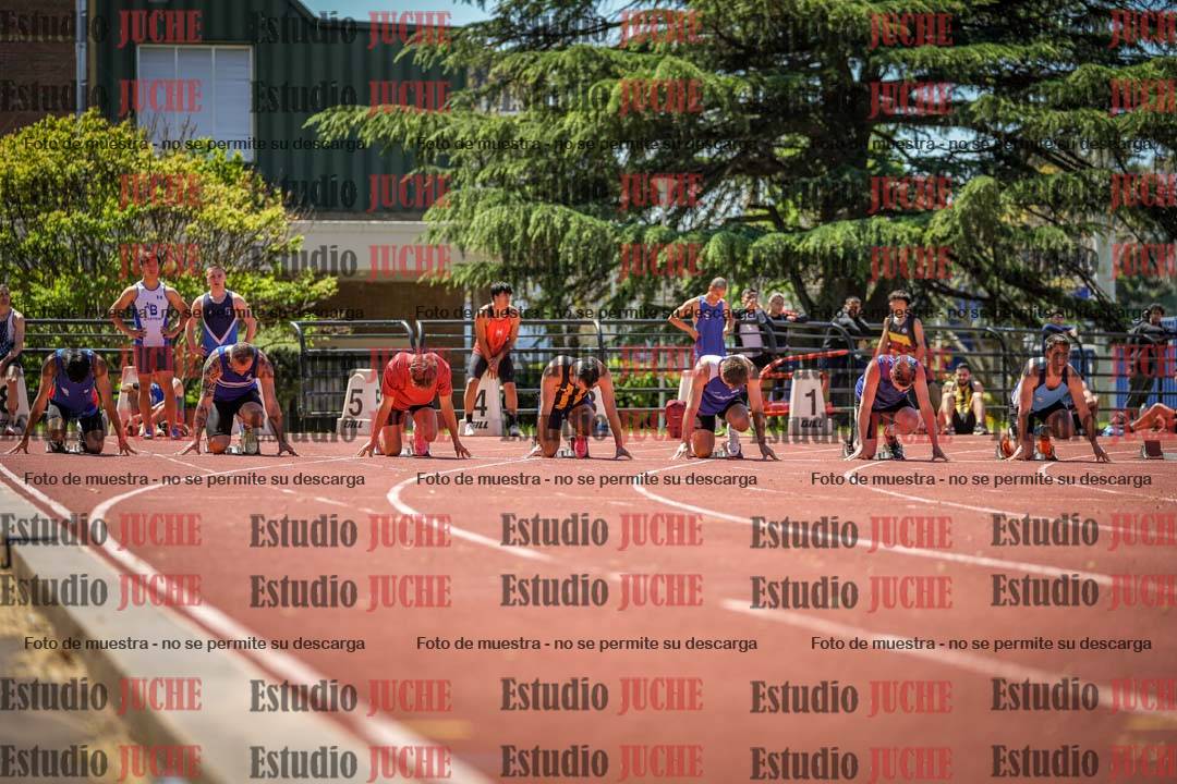 Fotos de los 100 m llanos de varones