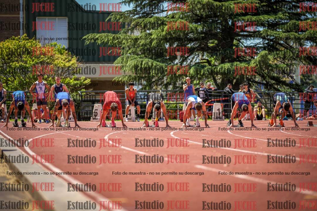 Fotos de los 100 m llanos de varones