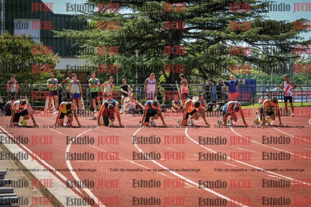 Fotos de los 100 m llanos de varones