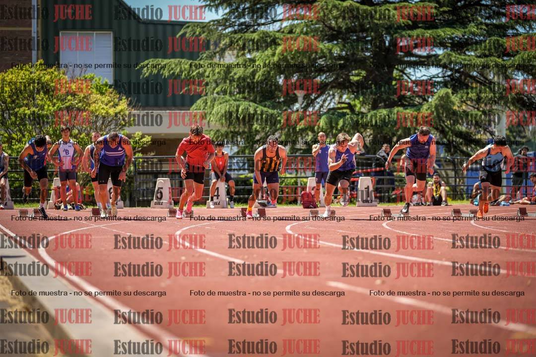 Fotos de los 100 m llanos de varones