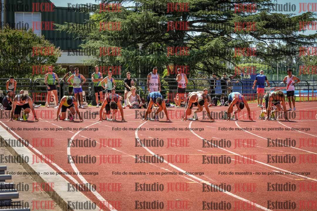 Fotos de los 100 m llanos de varones