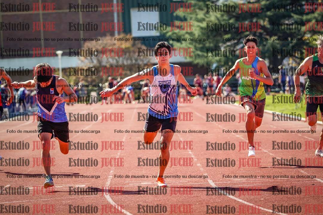 Fotos de los 100 m llanos de varones