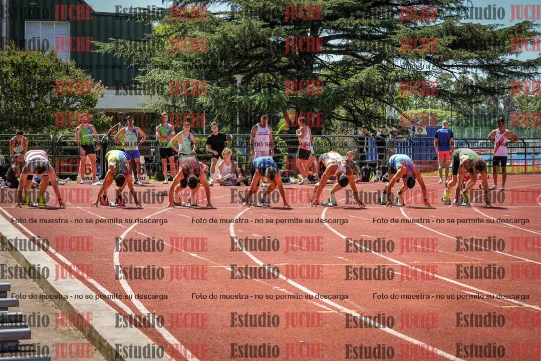 Fotos de los 100 m llanos de varones