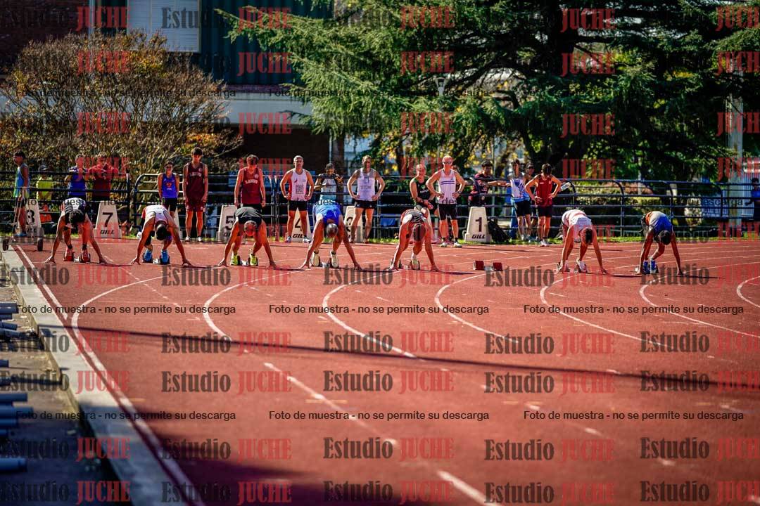 Fotos de los 100 m llanos de varones