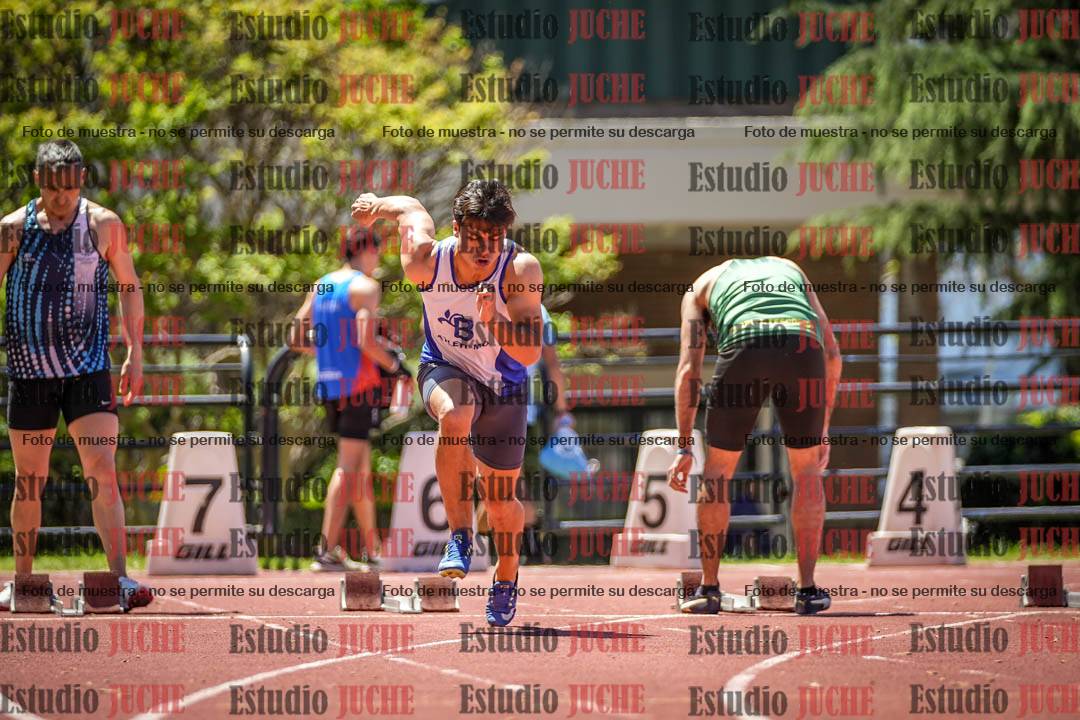 Fotos de los 100 m llanos de varones