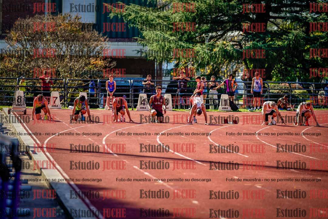 Fotos de los 100 m llanos de varones