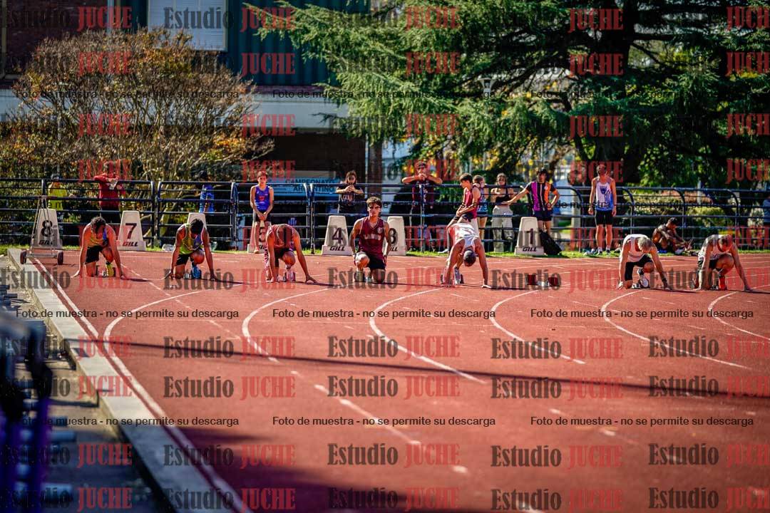 Fotos de los 100 m llanos de varones