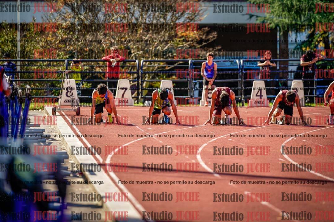 Fotos de los 100 m llanos de varones
