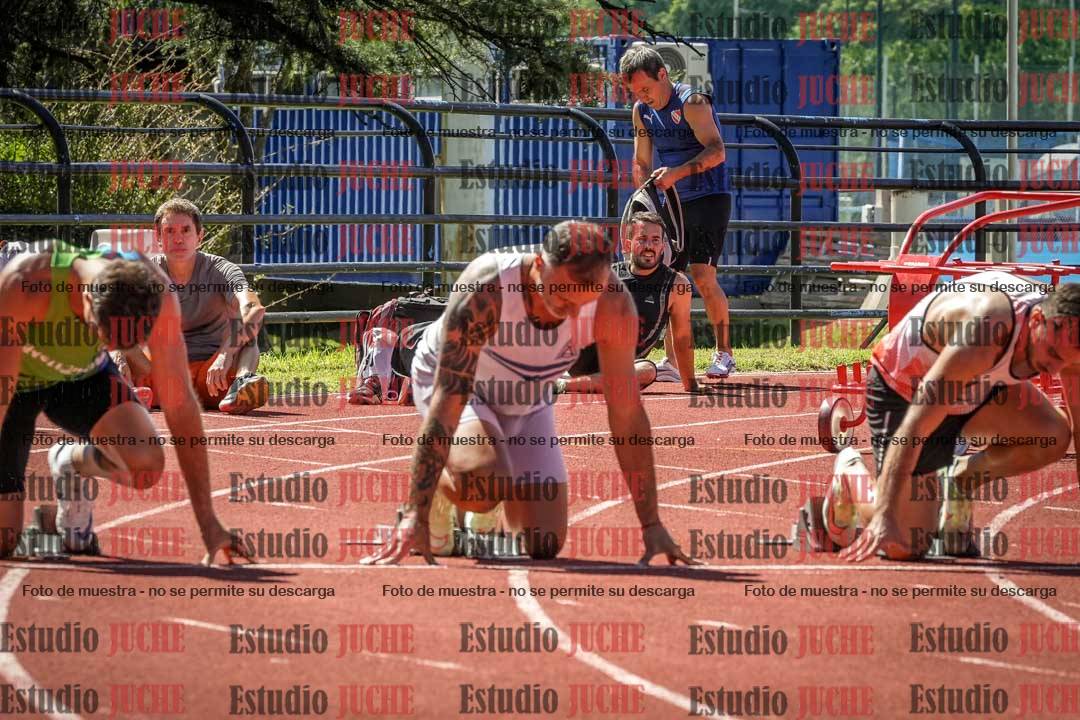 Fotos de los 100 m llanos de varones