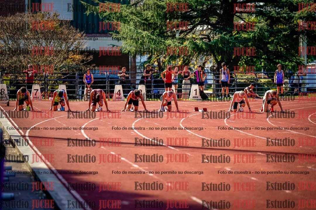 Fotos de los 100 m llanos de varones