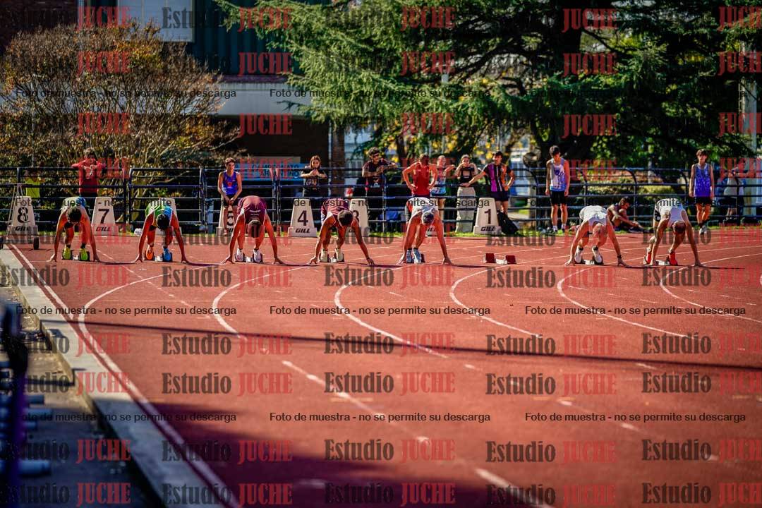 Fotos de los 100 m llanos de varones