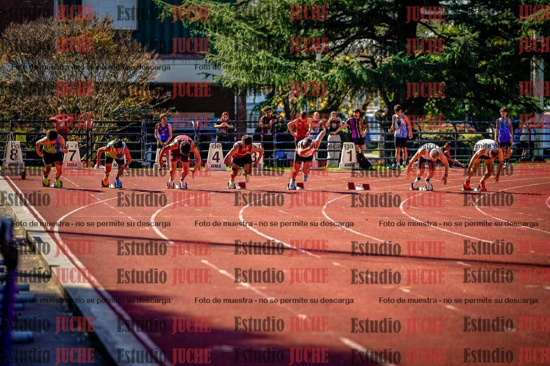 Fotos de los 100 m llanos de varones