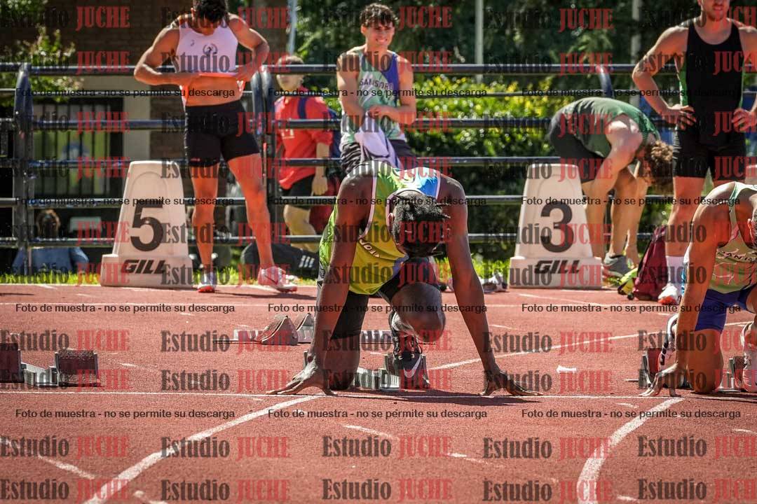 Fotos de los 100 m llanos de varones