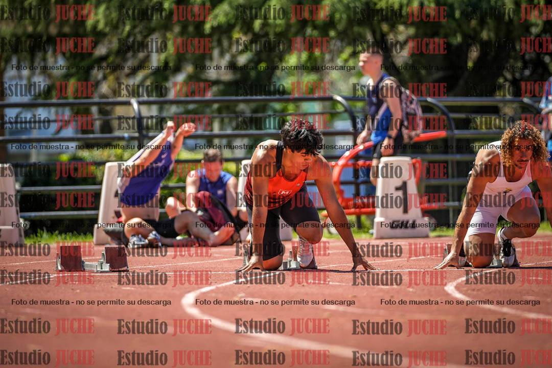 Fotos de los 100 m llanos de varones
