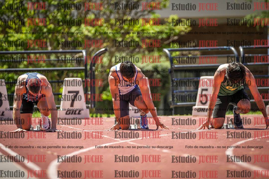 Fotos de los 100 m llanos de varones