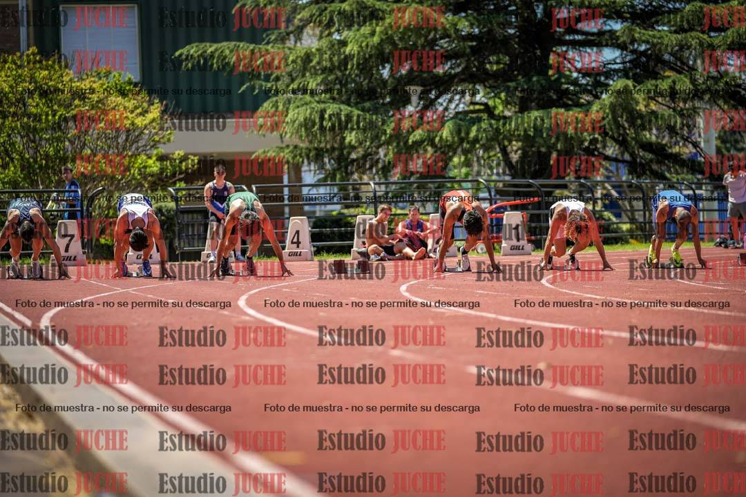 Fotos de los 100 m llanos de varones