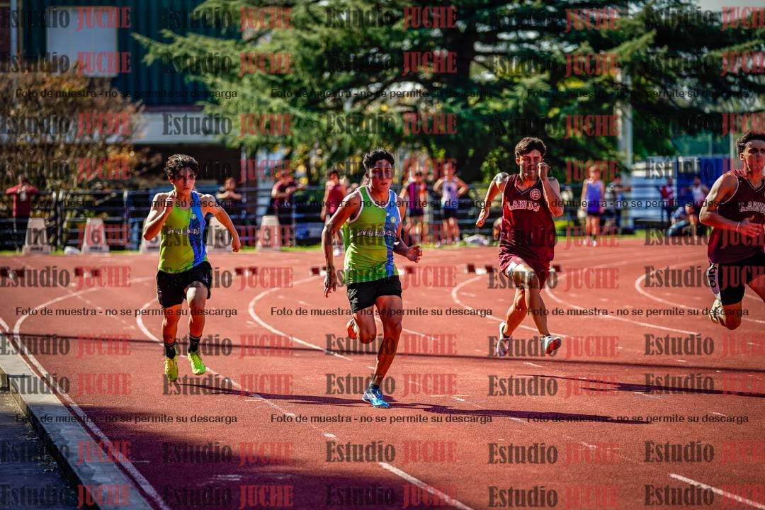 Fotos de los 100 m llanos de varones