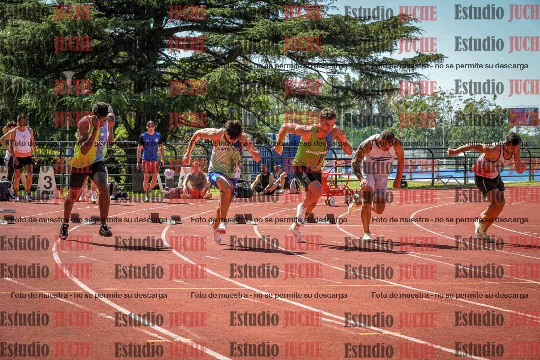 Fotos de los 100 m llanos de varones