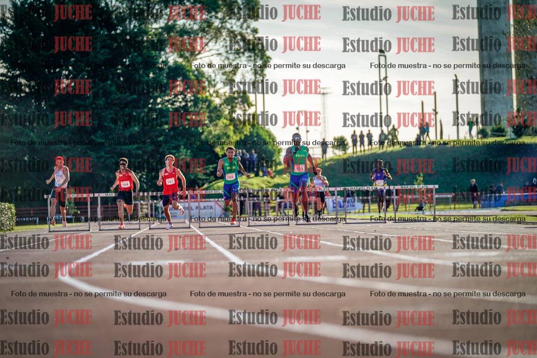 Fotos de los 400 m con vallas de varones - FINAL