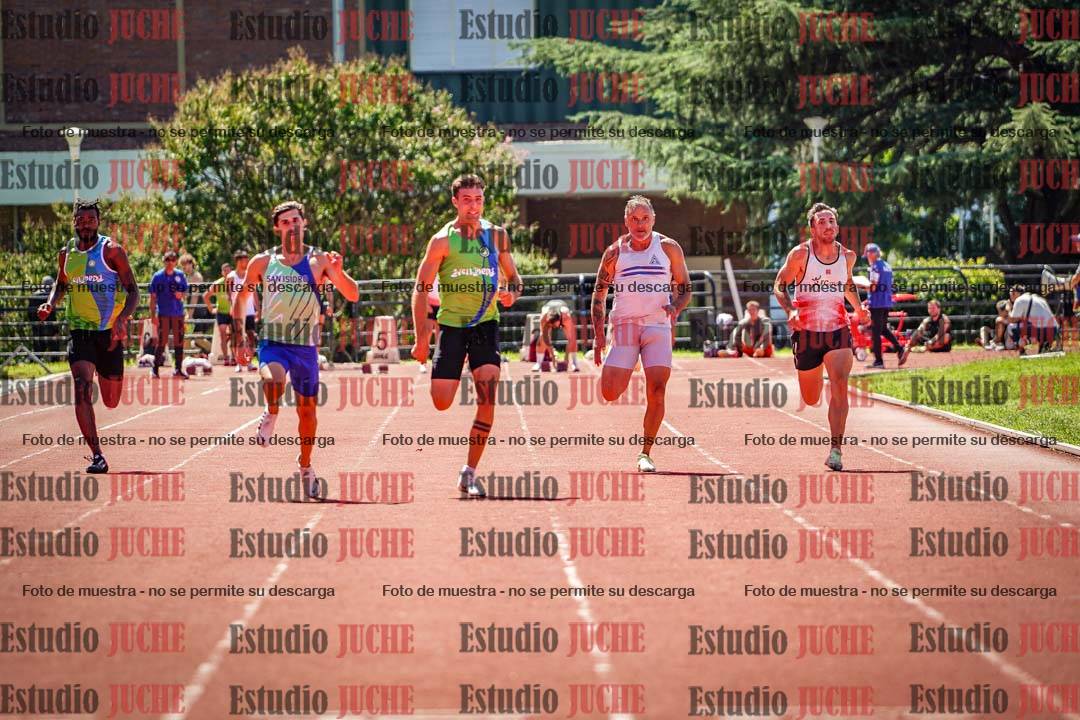 Fotos de los 100 m llanos de varones