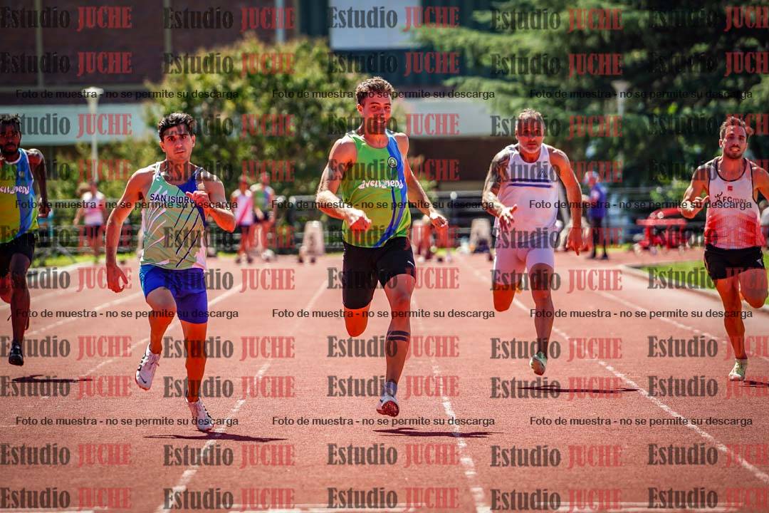Fotos de los 100 m llanos de varones