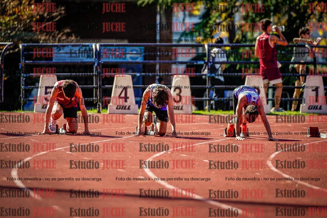 Fotos de los 100 m llanos de varones