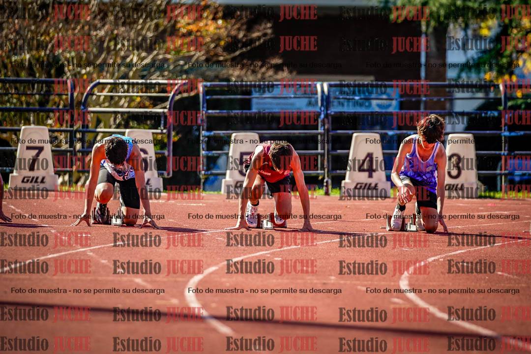 Fotos de los 100 m llanos de varones