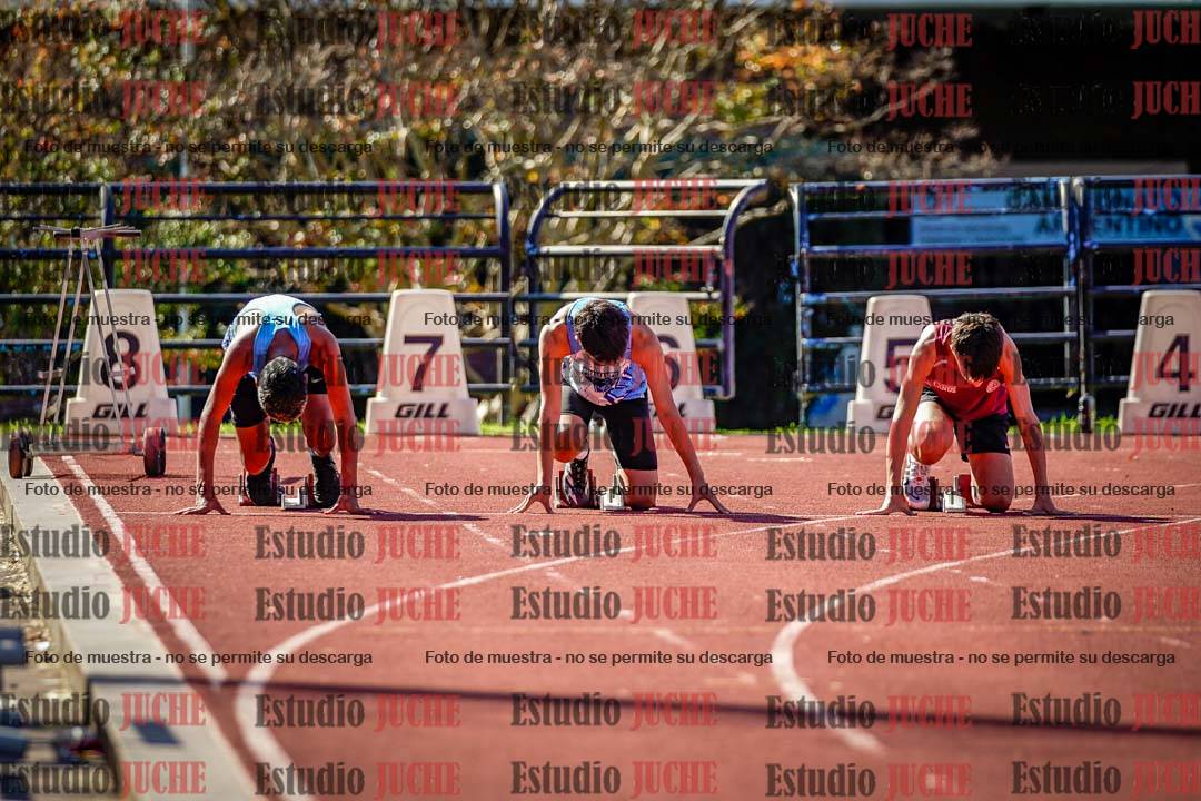 Fotos de los 100 m llanos de varones