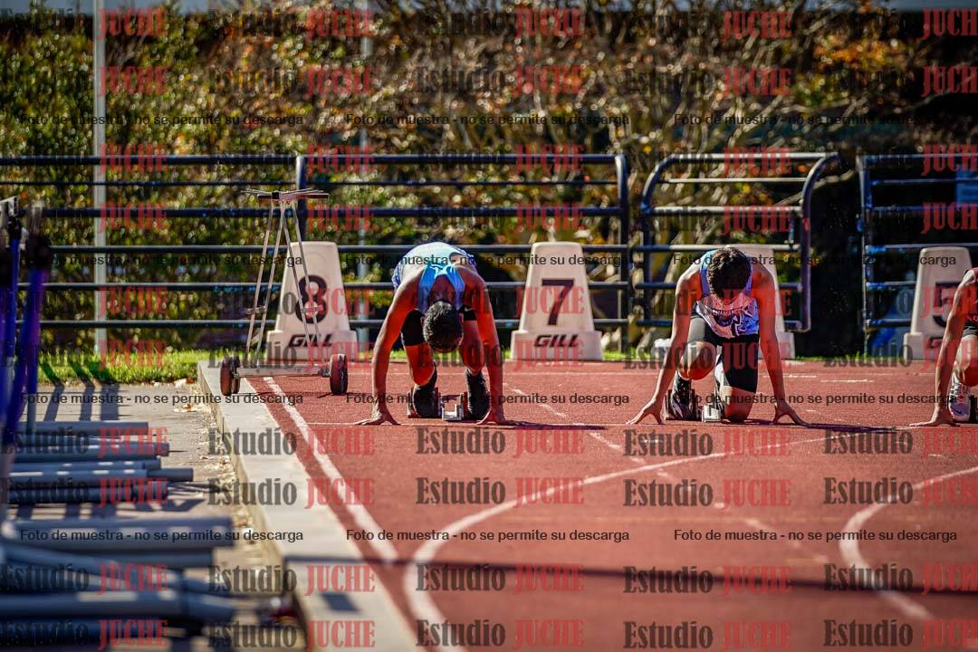 Fotos de los 100 m llanos de varones
