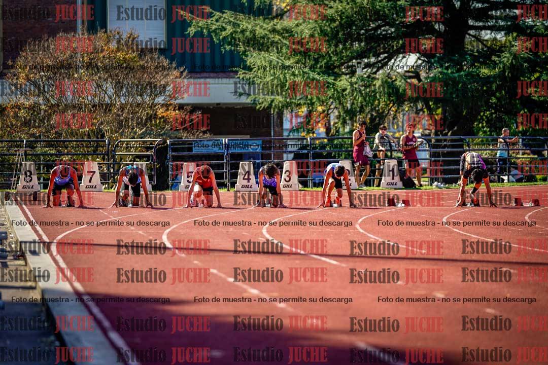 Fotos de los 100 m llanos de varones