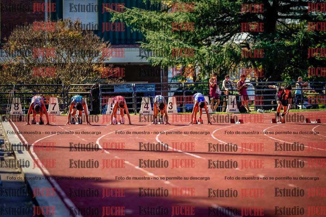 Fotos de los 100 m llanos de varones