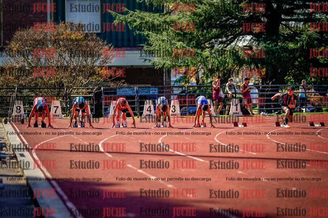 Fotos de los 100 m llanos de varones