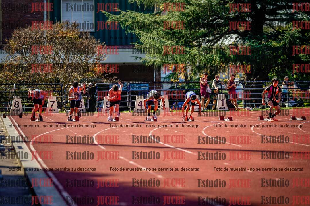 Fotos de los 100 m llanos de varones